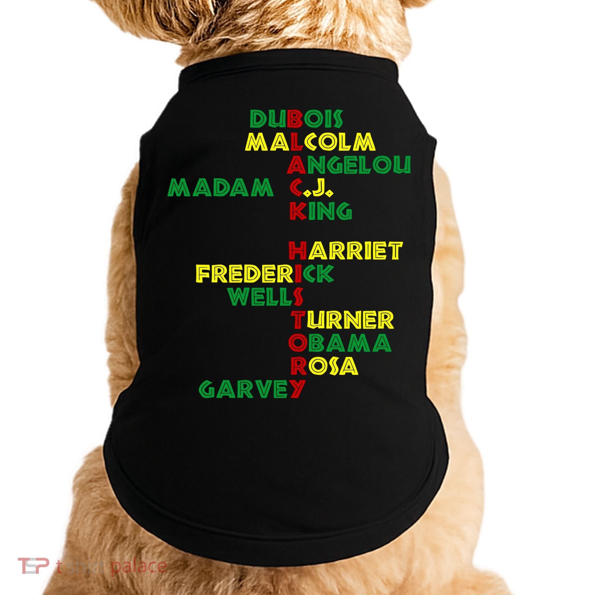 Black History Historic Leaders Proud American Doggie Tank