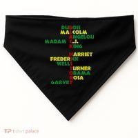 Black History Historic Leaders Proud American USA-Made Doggie Bandana thumb 0