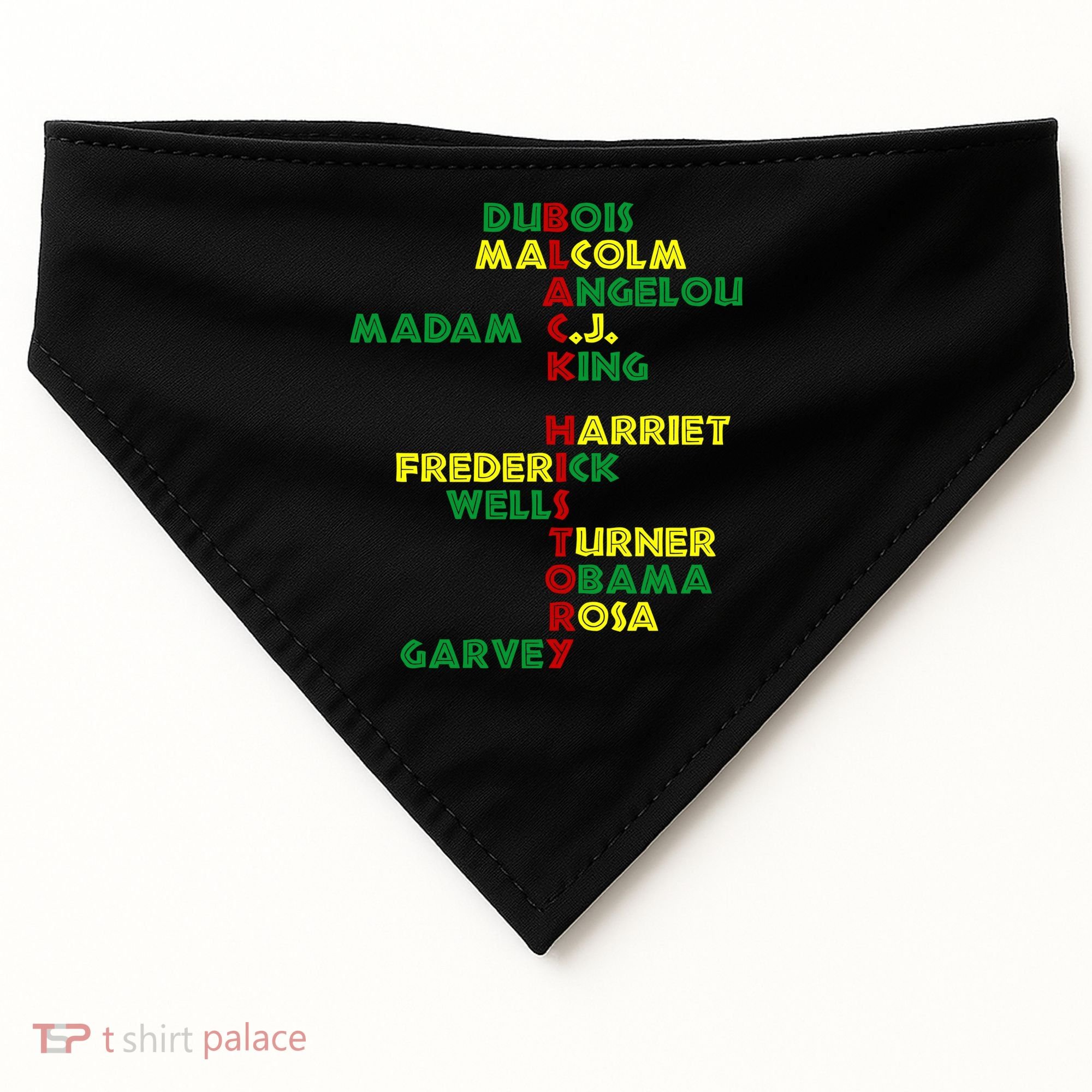 Black History Historic Leaders Proud American USA-Made Doggie Bandana