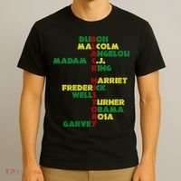 Black History Historic Leaders Proud American T-Shirt thumb 3