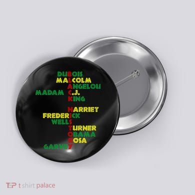 Black History Historic Leaders Proud American Button