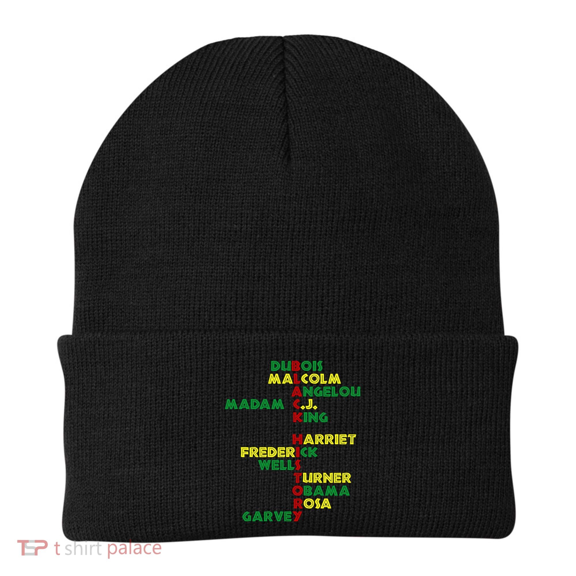 Black History Historic Leaders Proud American Beanie