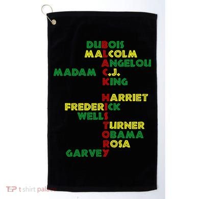 Black History Historic Leaders Proud American Golf Towel