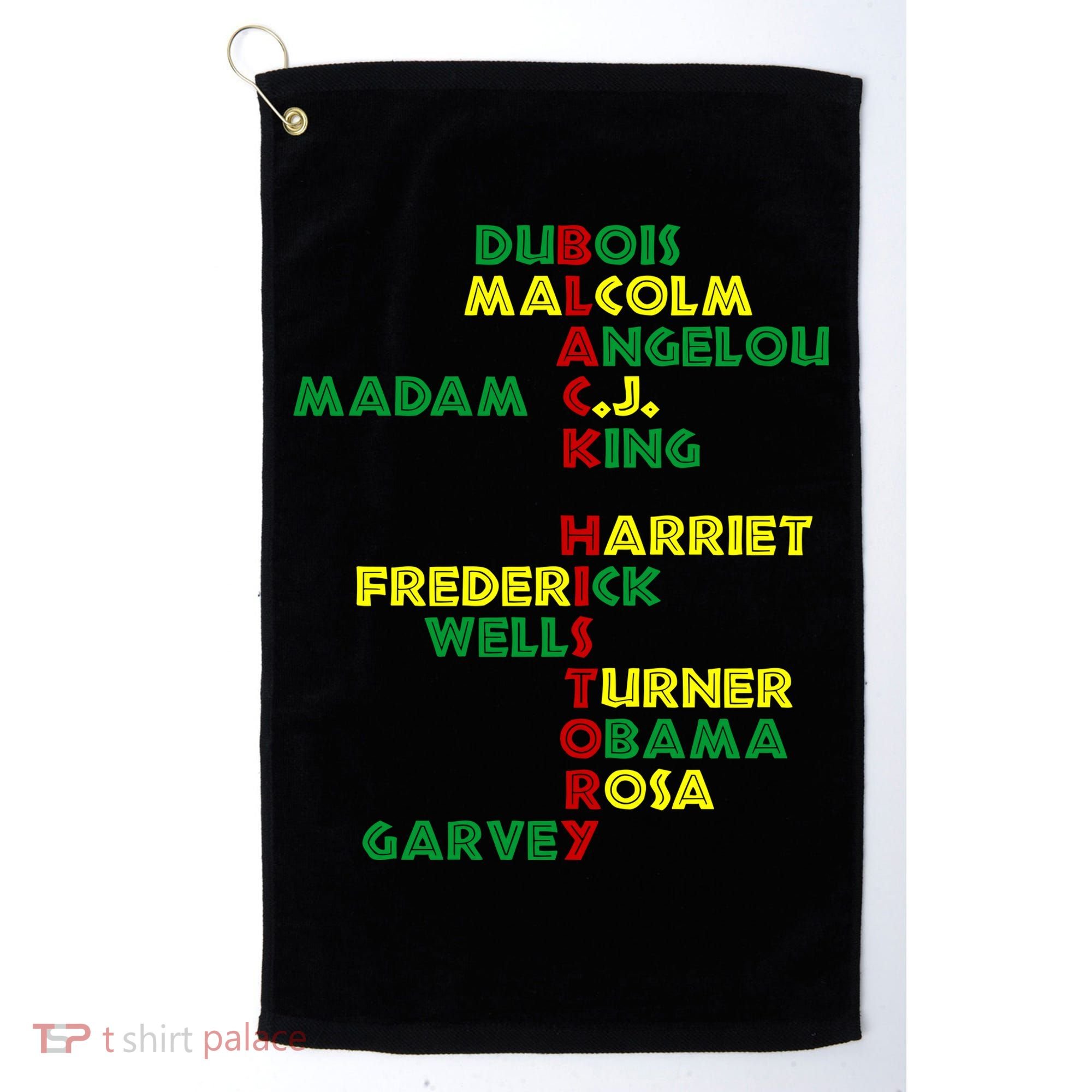 Black History Historic Leaders Proud American Golf Towel