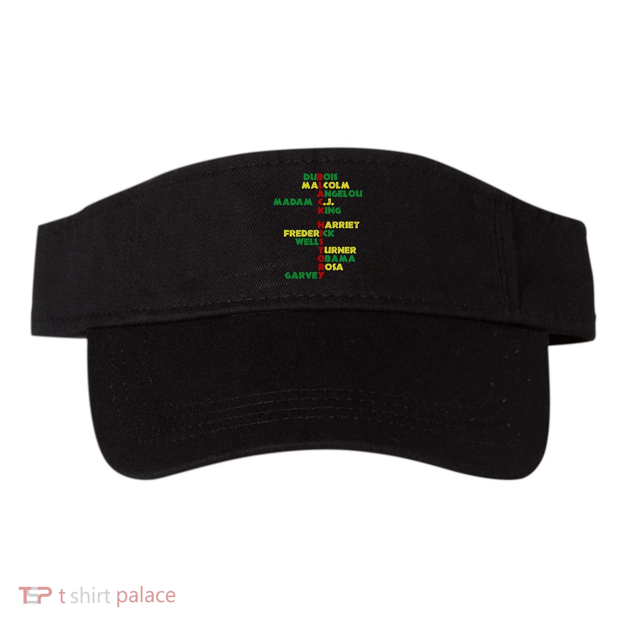 Black History Historic Leaders Proud American Visor
