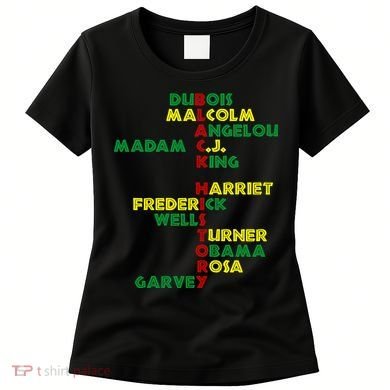 Black History Historic Leaders Proud American Women's T-Shirt