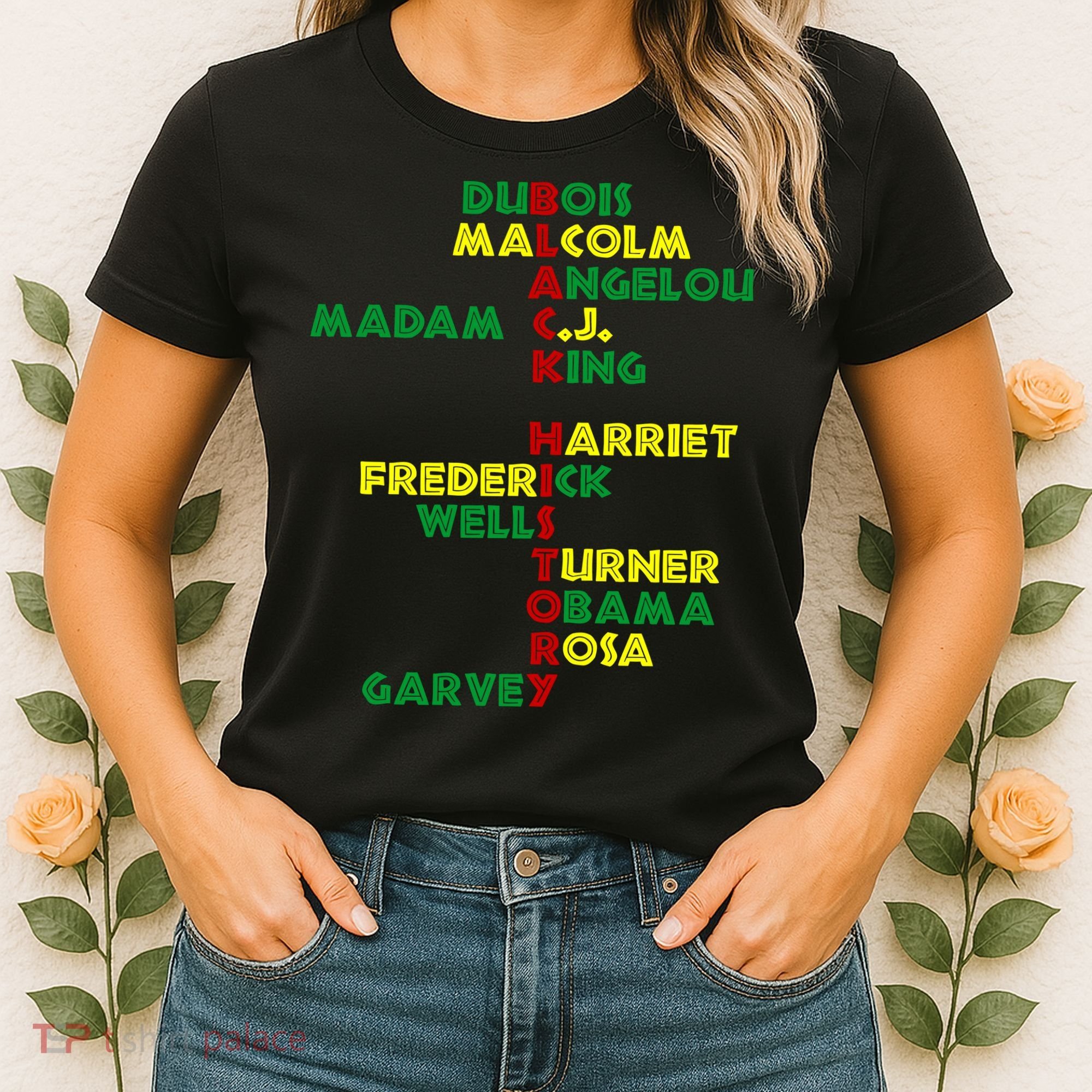 Black History Historic Leaders Proud American Women's T-Shirt