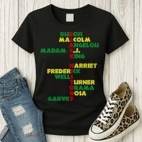 Black History Historic Leaders Proud American Women's T-Shirt thumb 3