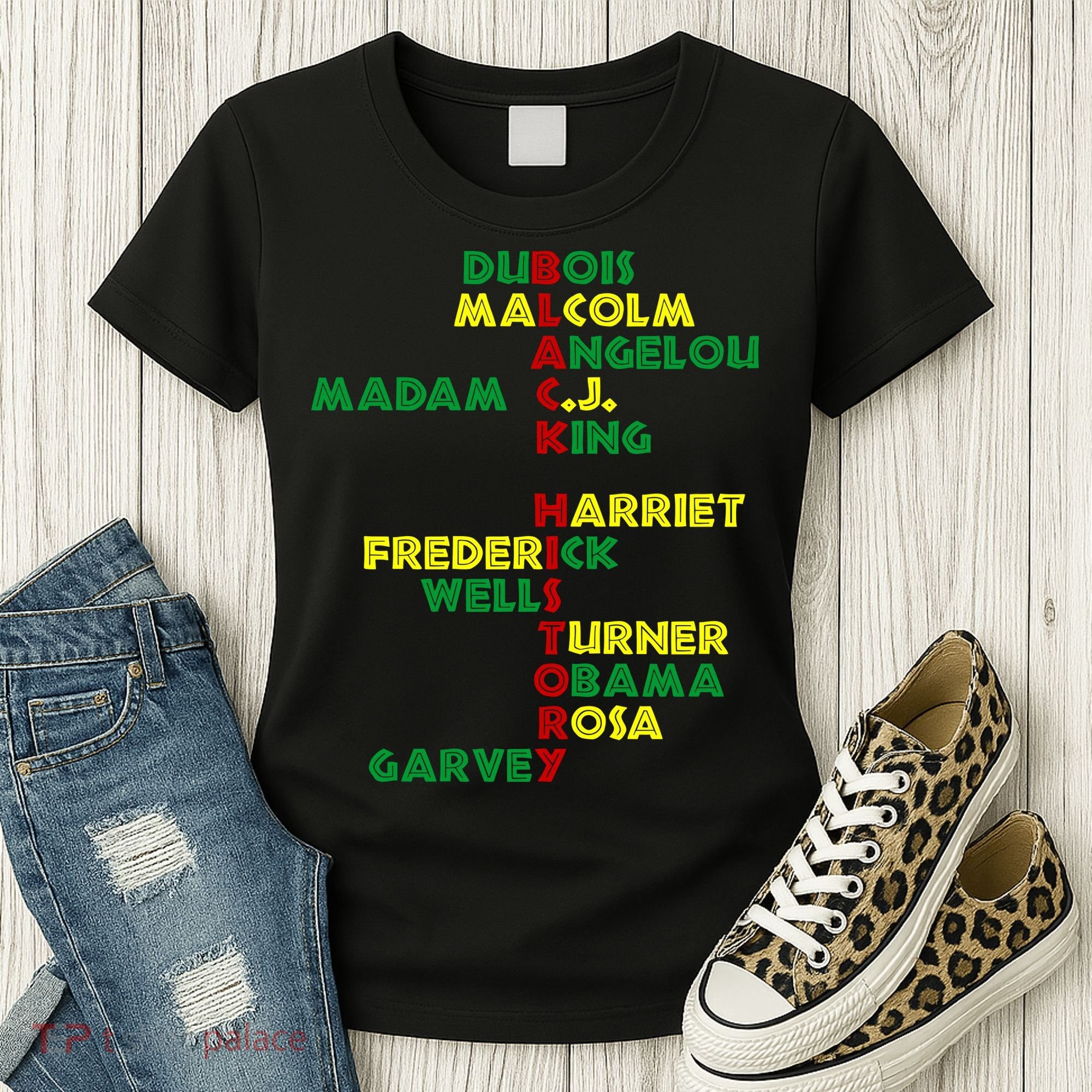 Black History Historic Leaders Proud American Women's T-Shirt