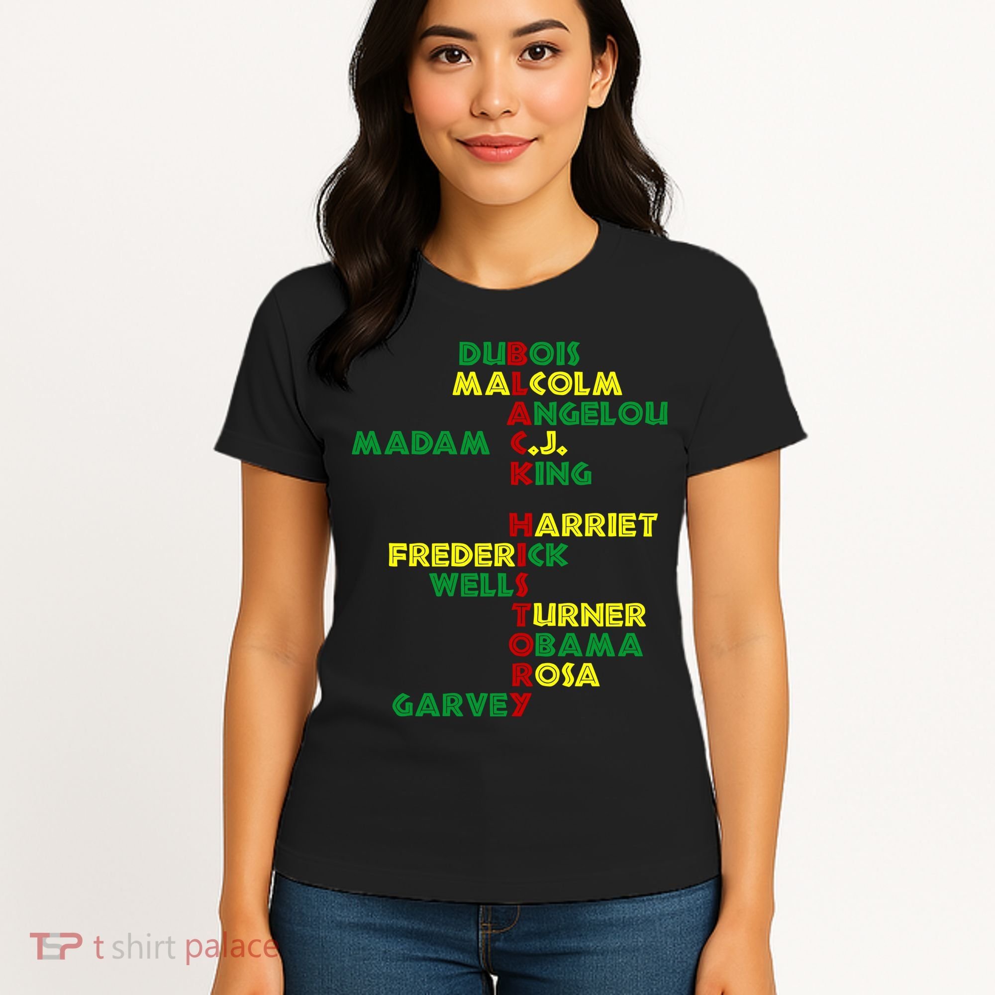 Black History Historic Leaders Proud American Women's T-Shirt