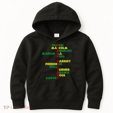 Black History Historic Leaders Proud American Kids Hoodie
