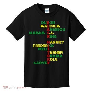 Black History Historic Leaders Proud American Kids T-Shirt