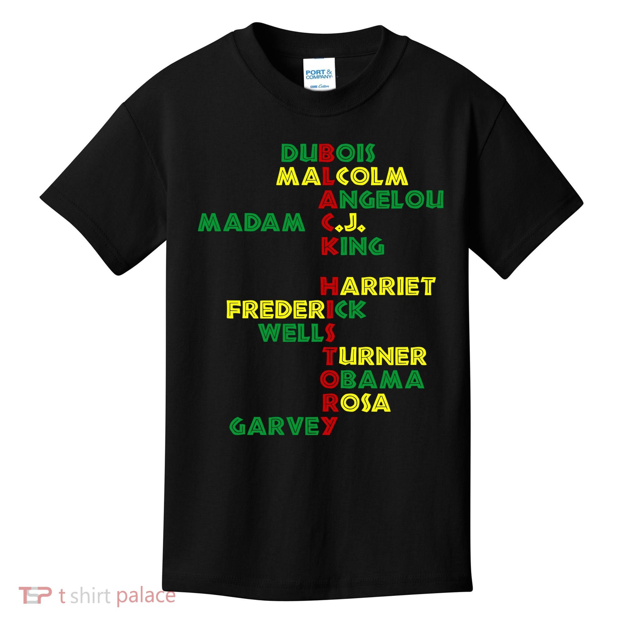 Black History Historic Leaders Proud American Kids T-Shirt