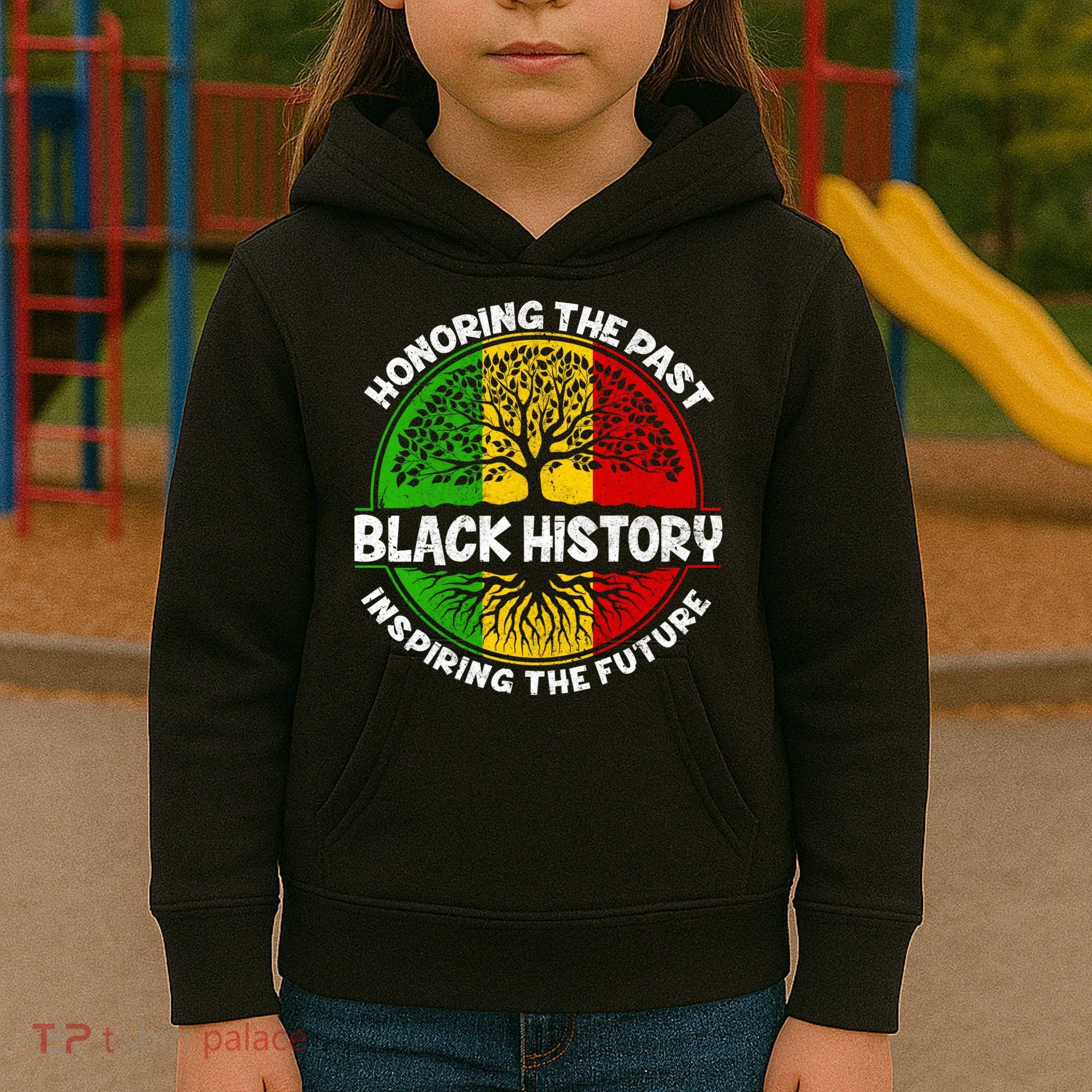 Black History Honoring The Past Kids Hoodie