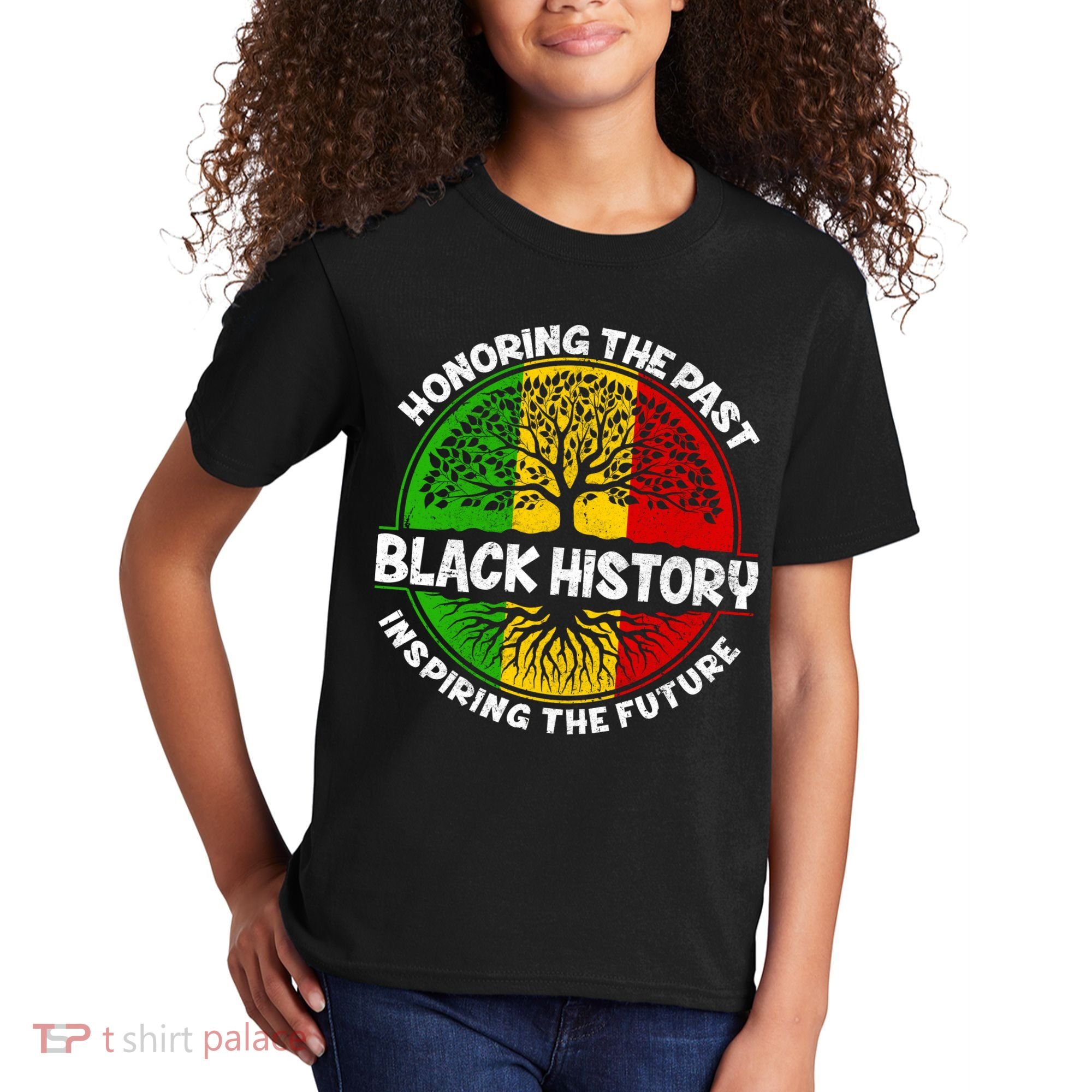 Black History Honoring The Past Kids T-Shirt