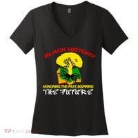 Black History Honoring The Past Inspiring The Future Women's V-Neck T-Shirt thumb 0