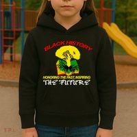 Black History Honoring The Past Inspiring The Future Kids Hoodie thumb 3
