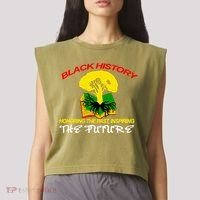 Black History Honoring The Past Inspiring The Future Garment-Dyed Women's Muscle Tee thumb 2
