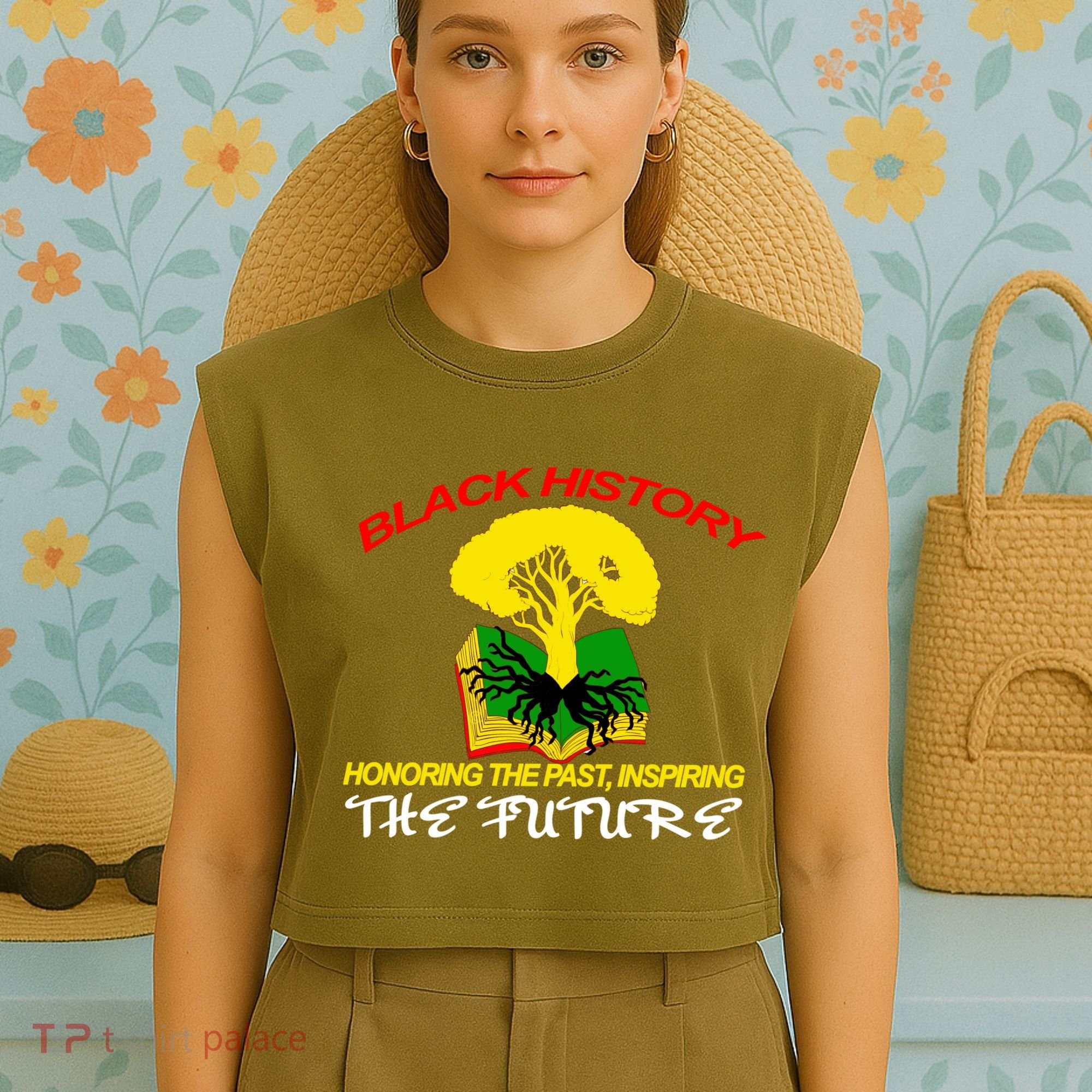 Black History Honoring The Past Inspiring The Future Garment-Dyed Women's Muscle Tee