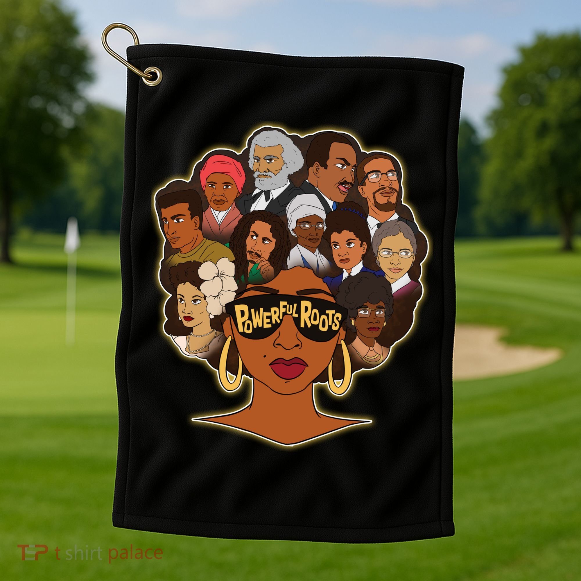 Black History I Love My Powerful Roots Golf Towel