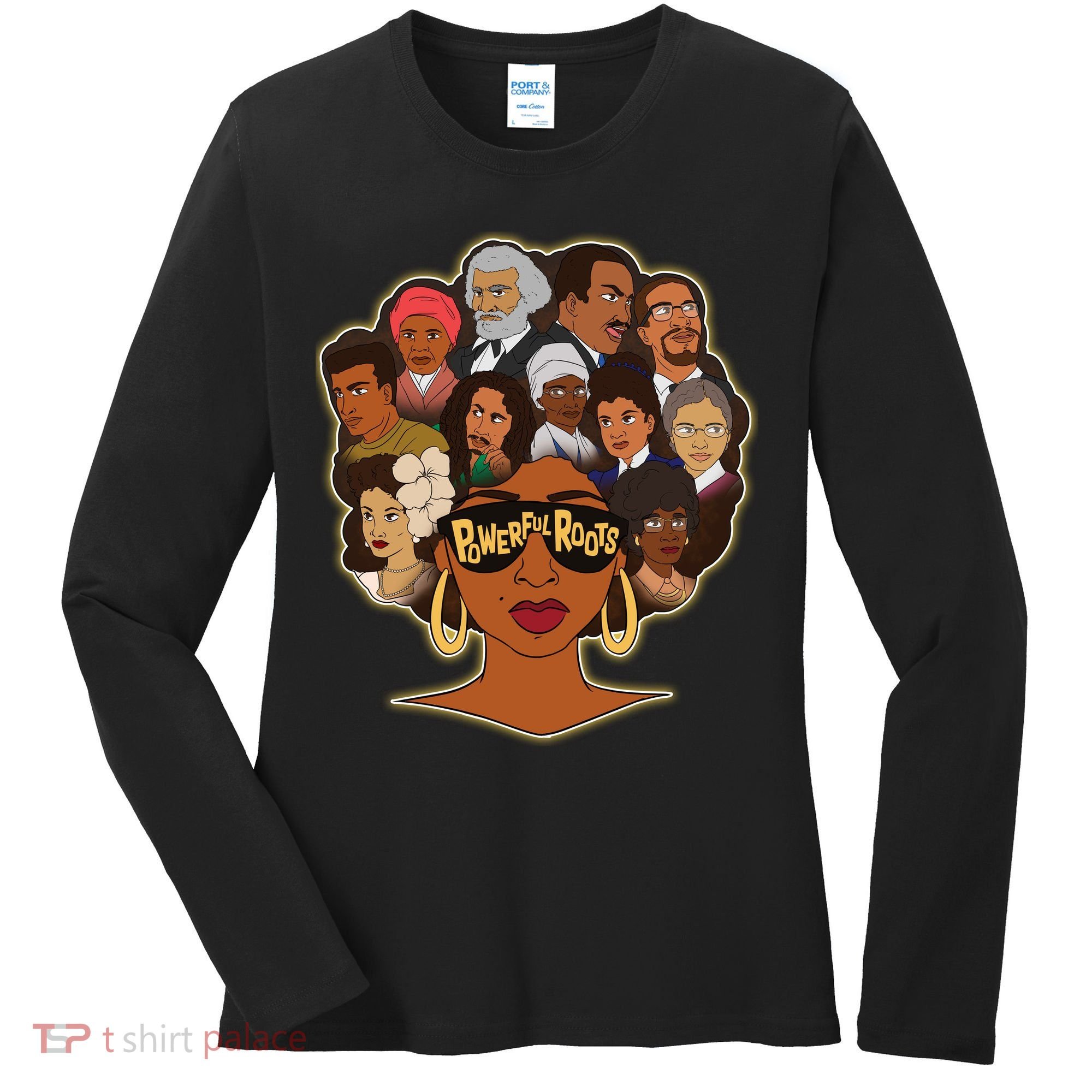 Black History I Love My Powerful Roots Women's Long Sleeve Shirt