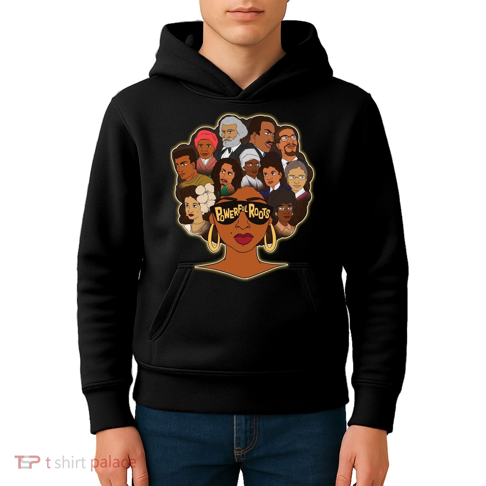 Black History I Love My Powerful Roots Kids Hoodie