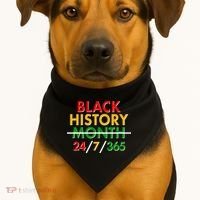Black History Is 24/7/365 More Than A Month USA-Made Doggie Bandana thumb 1