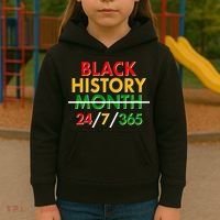 Black History Is 24/7/365 More Than A Month Kids Hoodie thumb 3