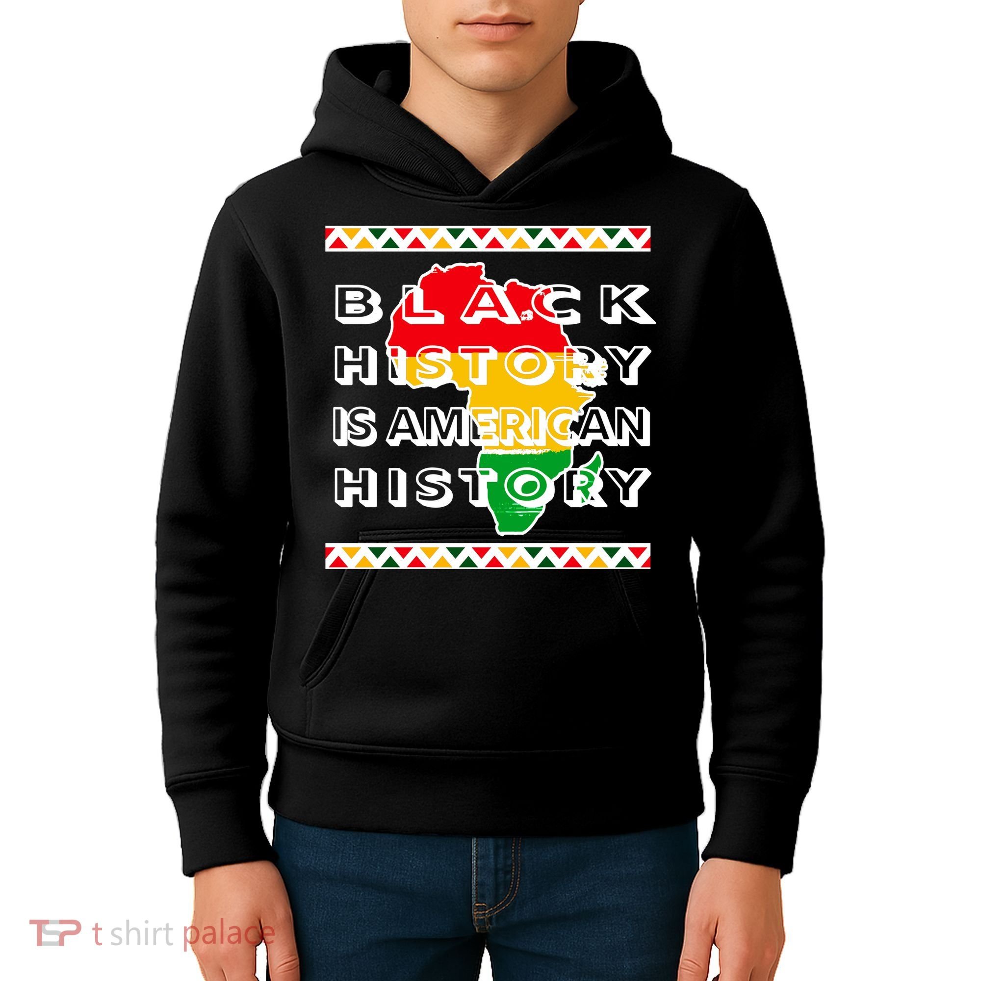 Black History Is American History Kids Hoodie