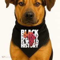 Black History Is World History USA-Made Doggie Bandana thumb 1