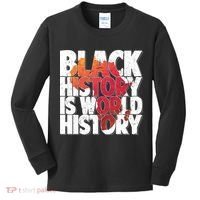 Black History Is World History Kids Long Sleeve Shirt thumb 0