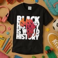 Black History Is World History Kids T-Shirt thumb 3