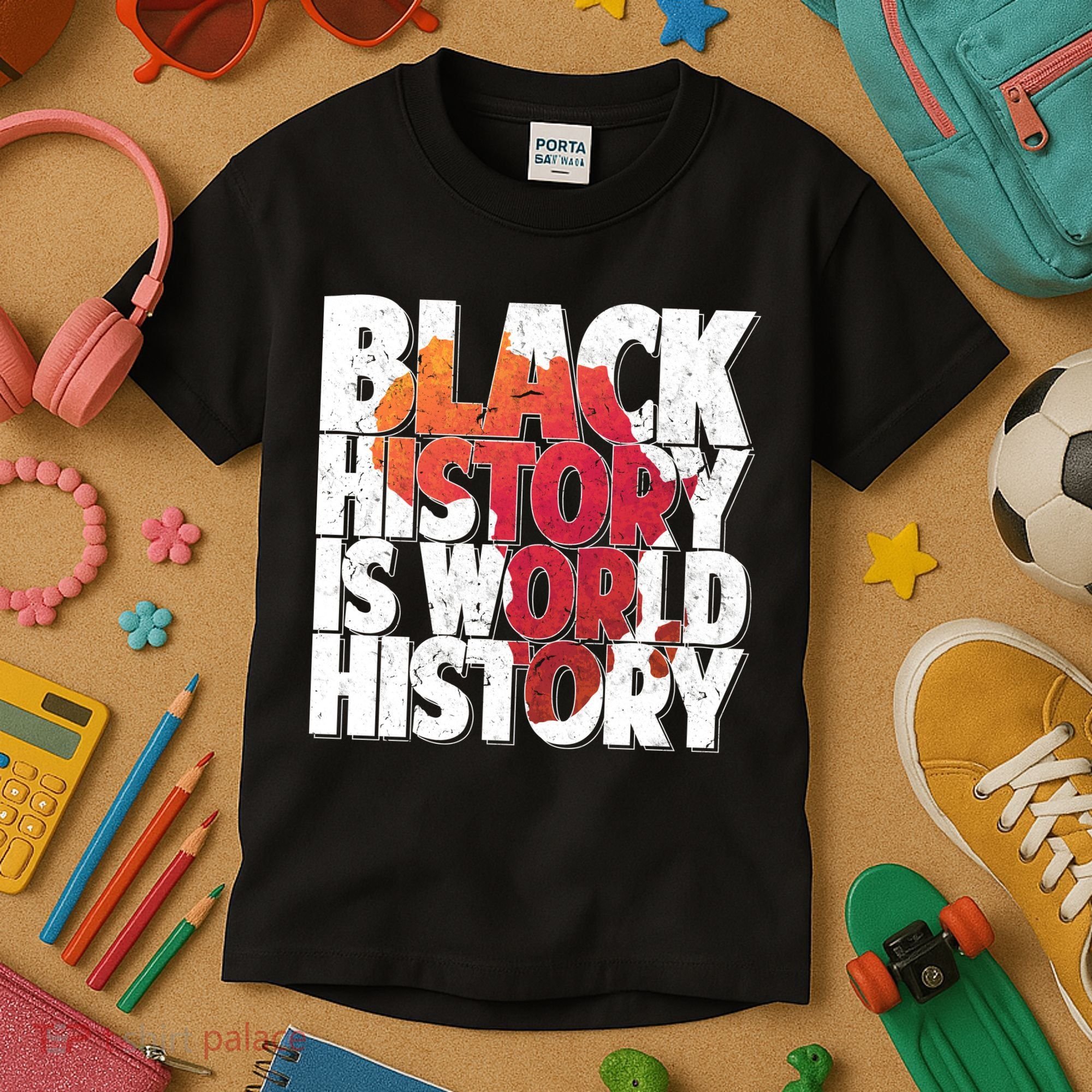 Black History Is World History Kids T-Shirt