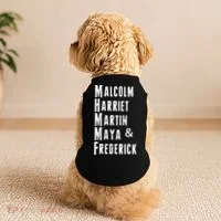 Black History Malcolm Harriet Martin Maya & Frederick  Doggie Tank thumb 2
