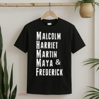 Black History Malcolm Harriet Martin Maya & Frederick  T-Shirt thumb 2