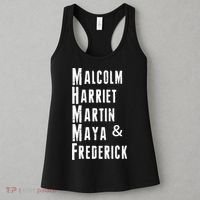 Black History Malcolm Harriet Martin Maya & Frederick  Women's Tank Top thumb 3