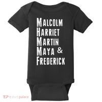 Black History Malcolm Harriet Martin Maya & Frederick  Baby Bodysuit thumb 0