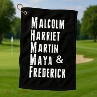Black History Malcolm Harriet Martin Maya & Frederick  Golf Towel thumb 1