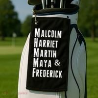 Black History Malcolm Harriet Martin Maya & Frederick  Golf Towel thumb 2