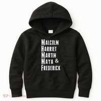 Black History Malcolm Harriet Martin Maya & Frederick  Kids Hoodie thumb 0