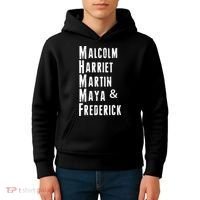 Black History Malcolm Harriet Martin Maya & Frederick  Kids Hoodie thumb 4