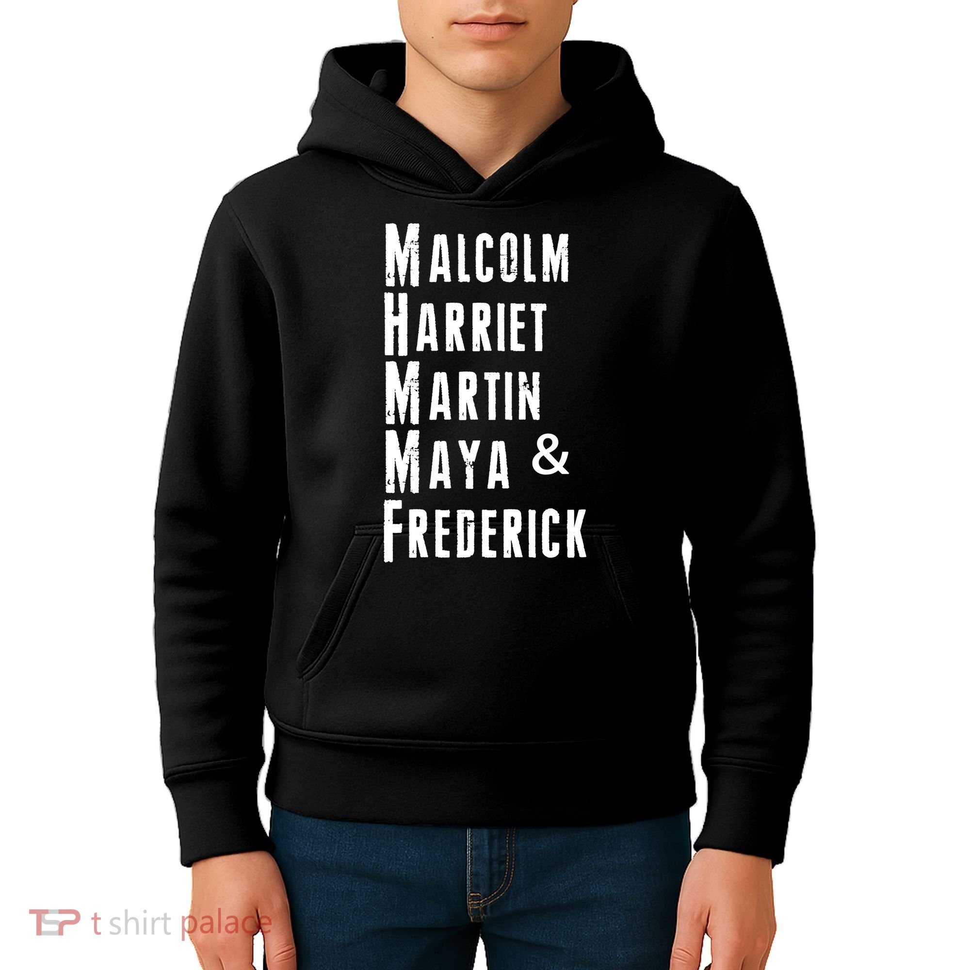 Black History Malcolm Harriet Martin Maya & Frederick  Kids Hoodie