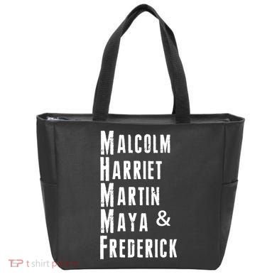 Black History Malcolm Harriet Martin Maya & Frederick  Tote Bag