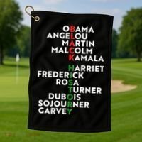 Black History Month 2021 Black History Makers Golf Towel thumb 1