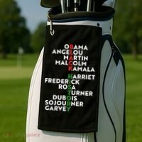 Black History Month 2021 Black History Makers Golf Towel thumb 2