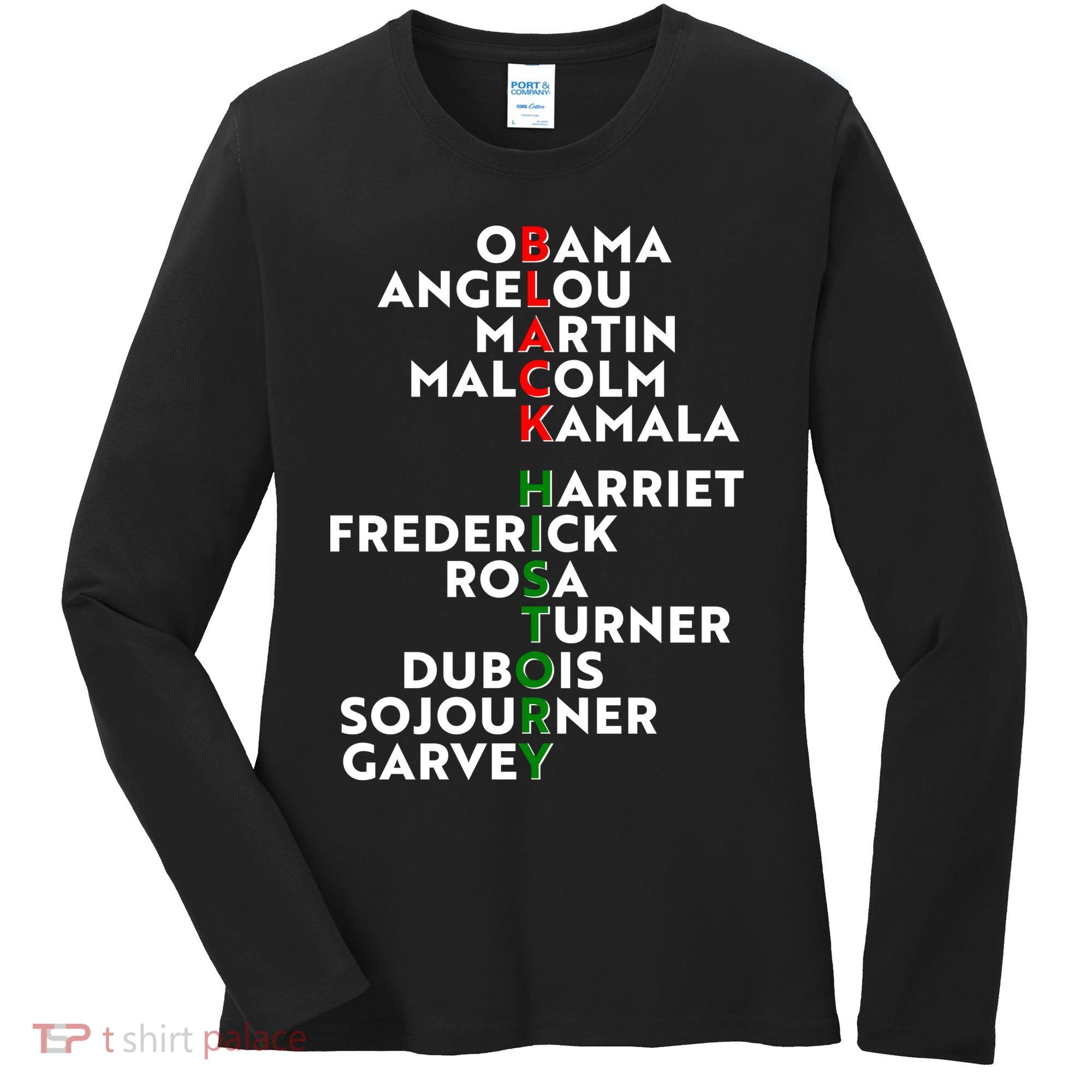 Black History Month 2021 Black History Makers Women's Long Sleeve Shirt