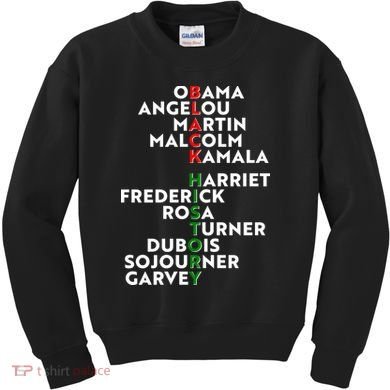 Black History Month 2021 Black History Makers Kids Sweatshirt