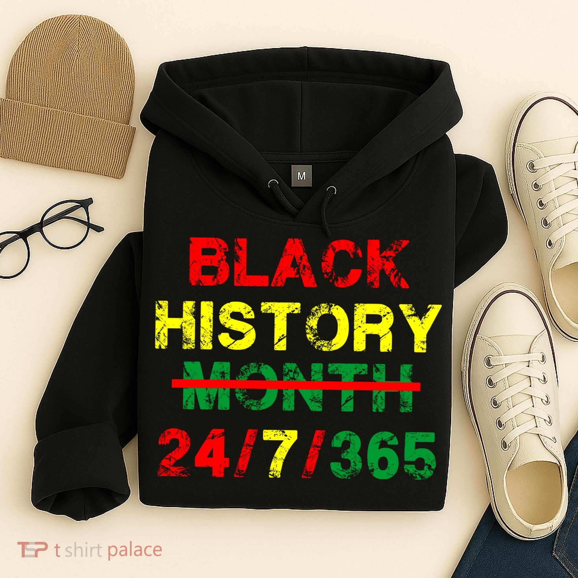 Black History Month 24/7/365 African Melanin Hoodie