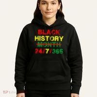 Black History Month 24/7/365 African Melanin Hoodie thumb 5