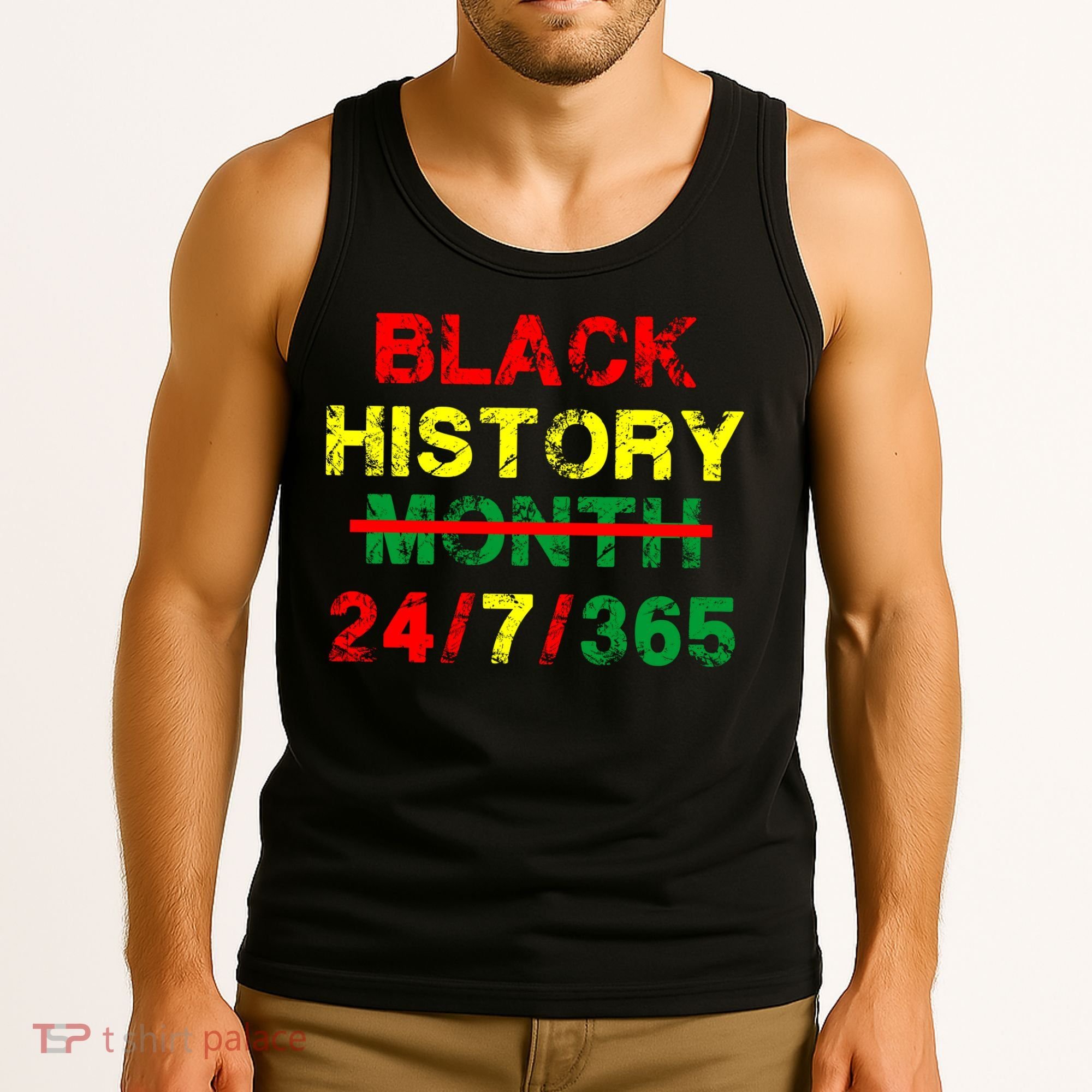 Black History Month 24/7/365 African Melanin Tank Top